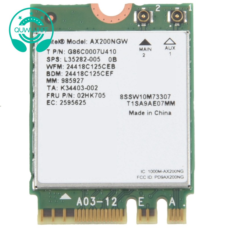 INTEL Card Wifi Không Dây Ax200Ngw 2.4gbps 802.11ax Ax200 Cho Windows 10