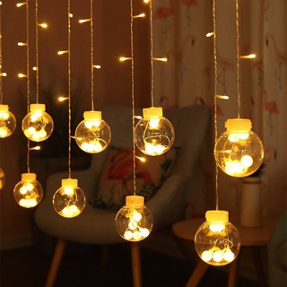 ĐÈN NHÁY THẢ MÀNH HÌNH QUẢ CẦU BÓNG LED DÀI 5M 12 BÓNG
