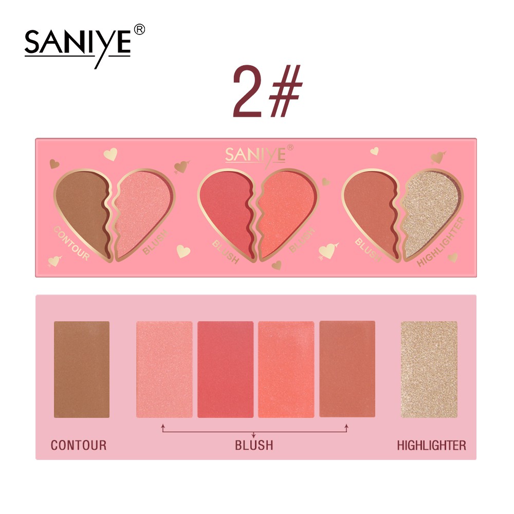 Bảng Phấn Trang Điểm SANIYE E0332 3 Trong 1 Gồm Phấn Má Hồng + Tạo Khối + Bắt Sáng 15g | BigBuy360 - bigbuy360.vn