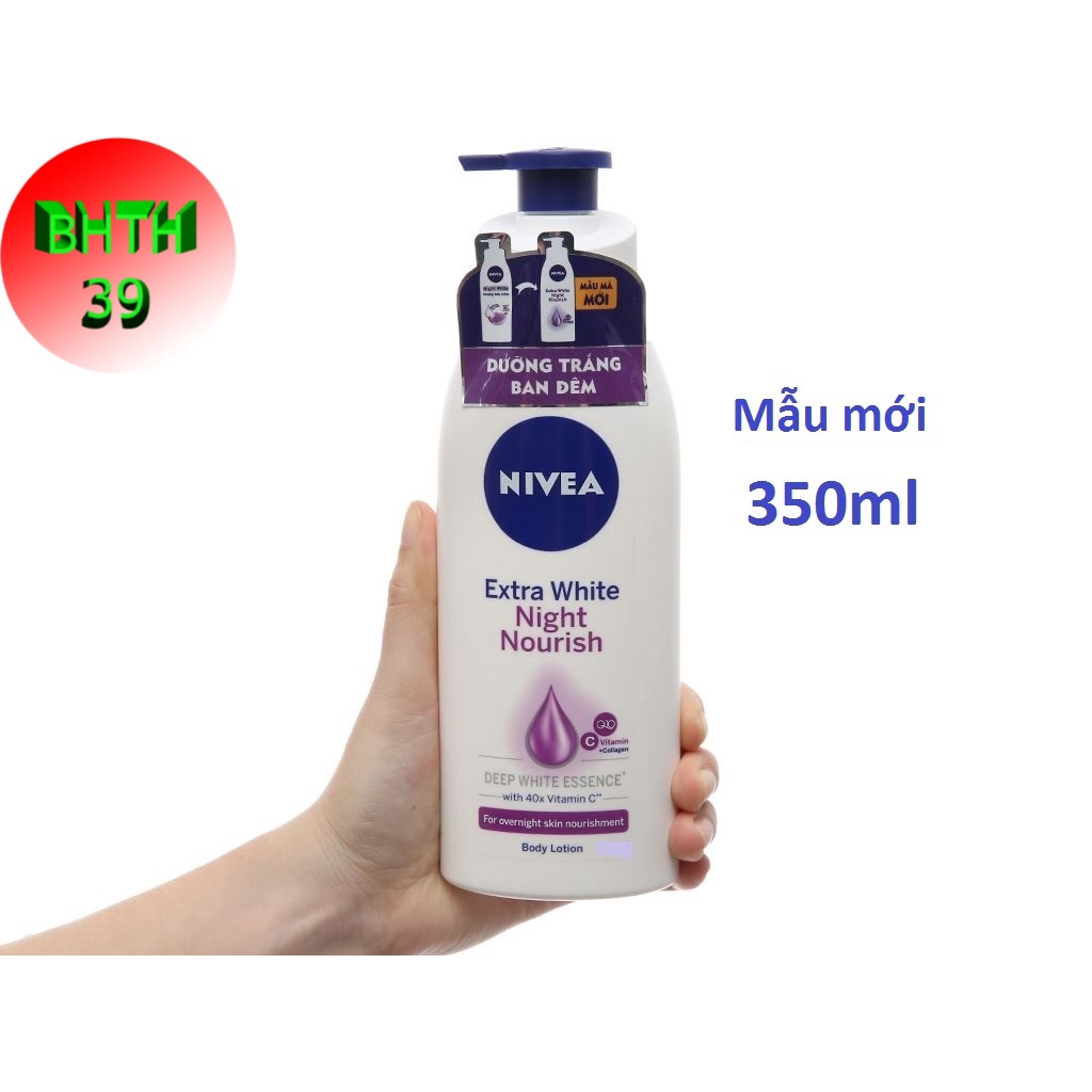 Sữa Dưỡng Thể Trắng Da Nivea - Extra White Night Nourish 350ml