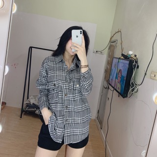 Sơ mi caro túi hộp
