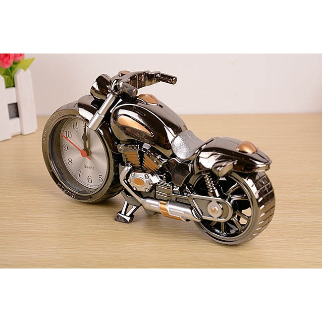 ĐỒNG HỒ ĐỂ BÀN HÌNH XE MOTO, Đồng hồ để bàn phân khối lớn ALarm