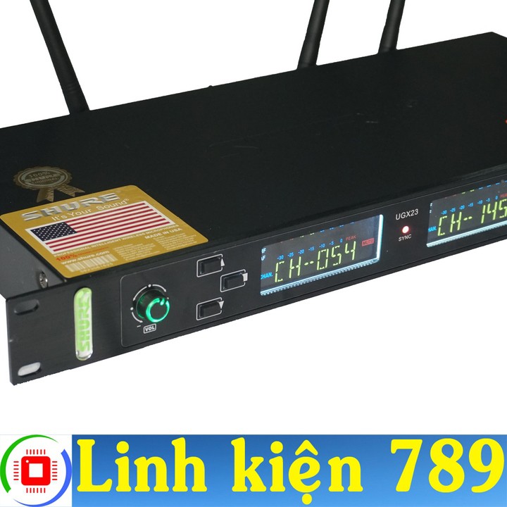 Micro không dây KARAOKE Shure UGX23 4 ăng ten - Linh kienj 789