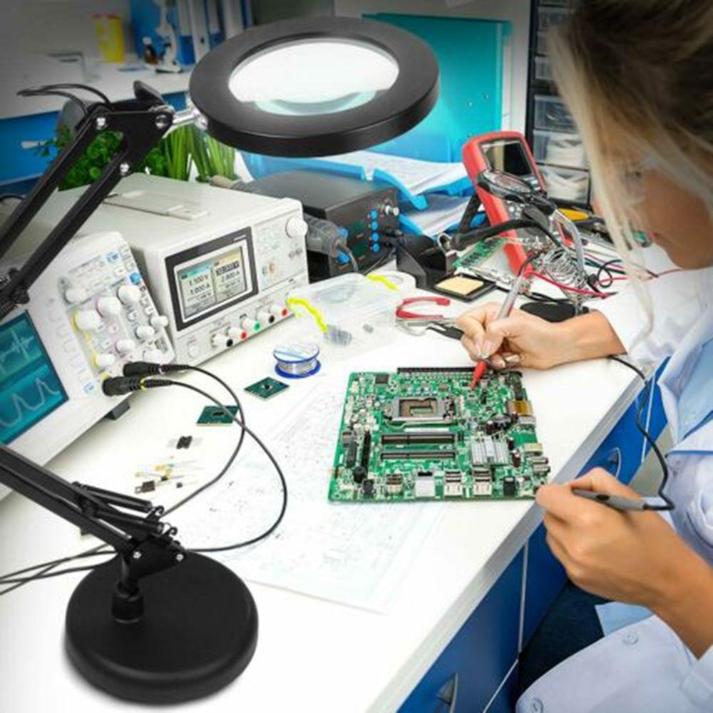 JANE Kính Phóng Đại Có Đế Kẹp Và Đèn LED