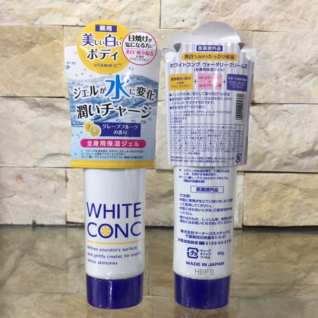 Kem dưỡng thể White Conc Watery Cream 90g trắng da ban đêm chiết xuất nhau thai giúp dưỡng trắng da và mờ thâm sạm