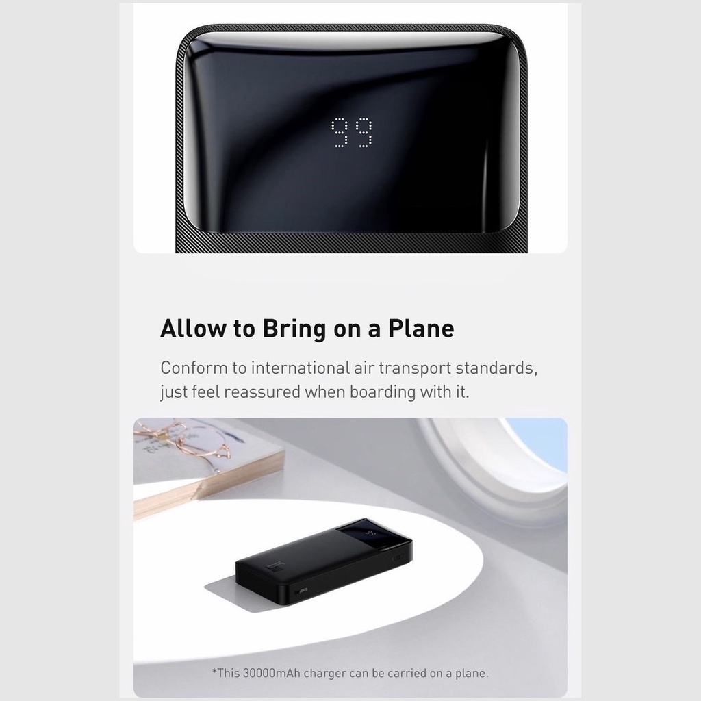 Pin sạc dự phòng Baseus 20000/10000mAh sạc nhanh 15W cho iPhone, Samsung,...