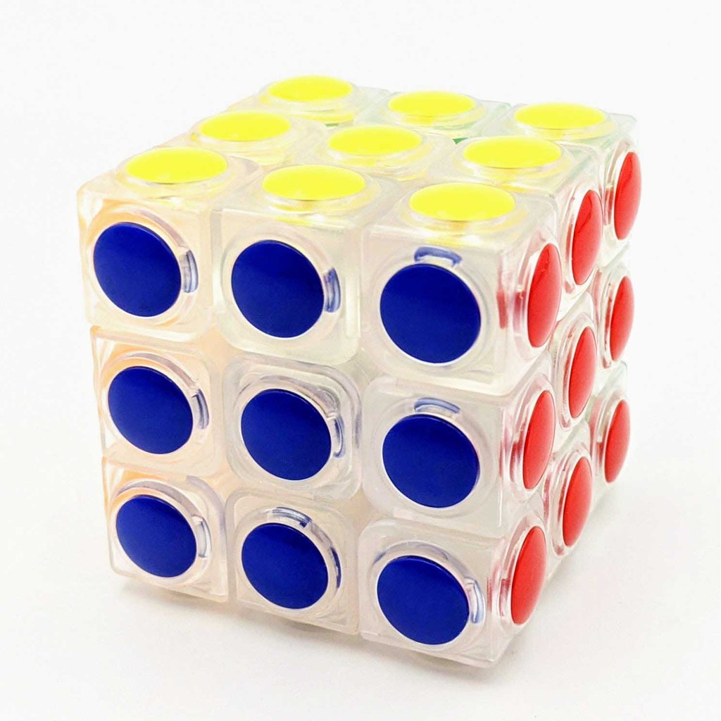 RUBIK 3x3 chấm bi - Rubic 3 Tầng Stickerless - Xếp hình khối lập phương rubik