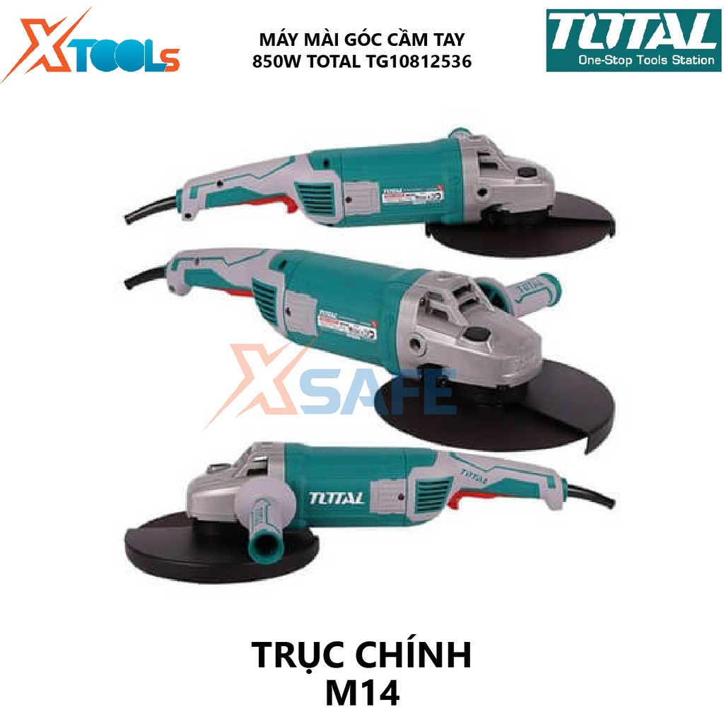 Máy mài góc cầm tay TOTAL TG12018026 máy mài cầm tay 220-240V 2.000W (180mm) M14 phụ kiện bọc bọc cao su [XTOOLs]