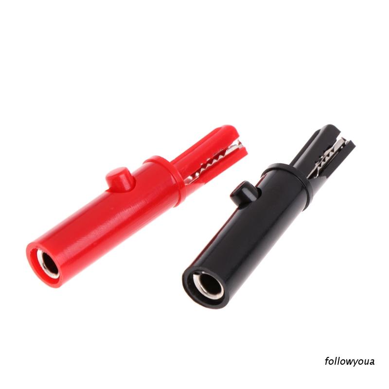Bộ 2 kẹp cá sấu dạng nút ấn đầy đủ cho đồng hồ vạn năng chuyên nghiệp chất lượng cao