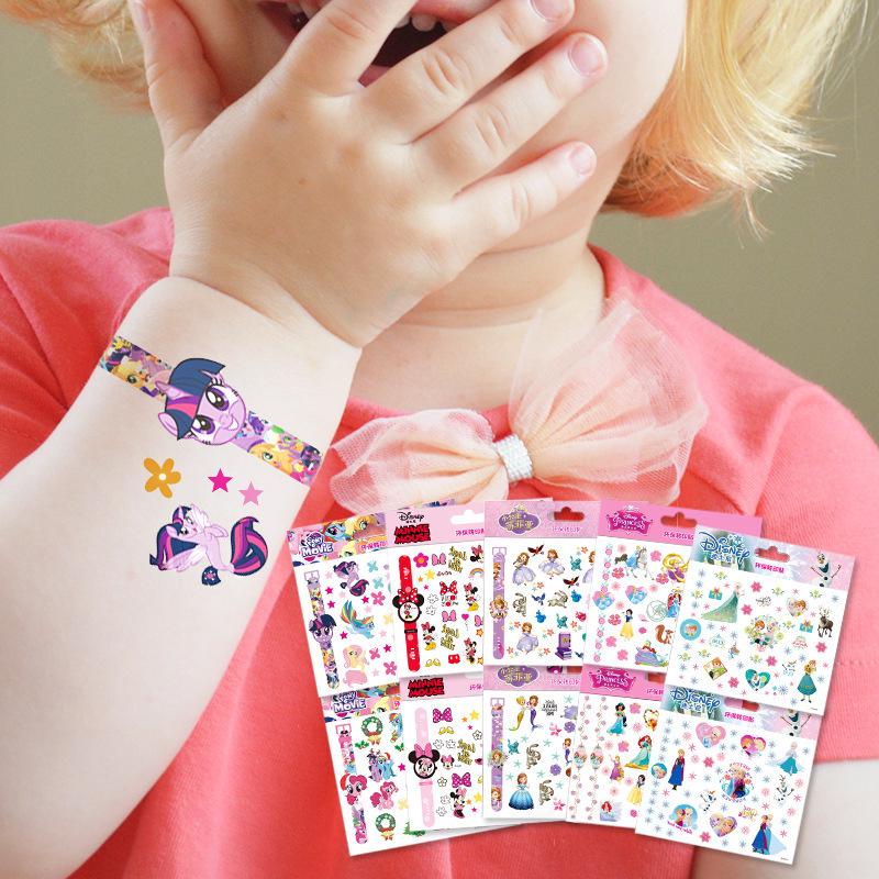 Miếng dán hình xăm hình My Little Pony Mickey Sophia hoạt hình an toàn không độc hại chống thấm nước dành cho trẻ em