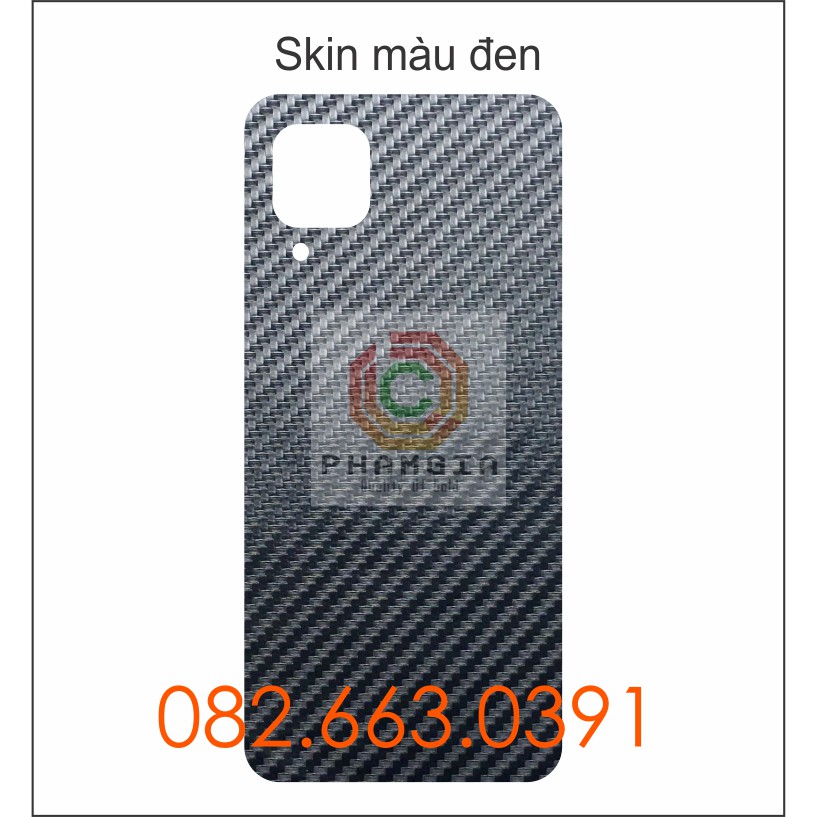 Miếng dán mặt lưng skin carbon Samsung A12