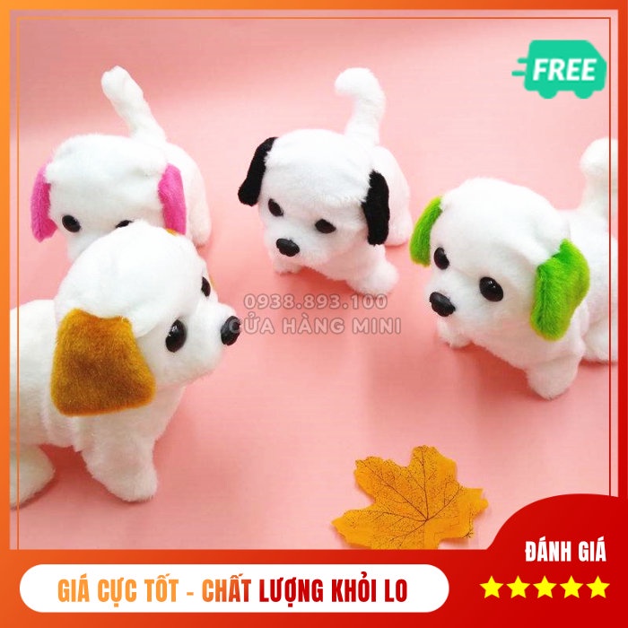 【FREESHIP】 Chú Chó Bông Đồ Chơi Điện Tự Biết Đi, Vẫy Đuôi, Gật Đầu và Kêu Cho Bé
