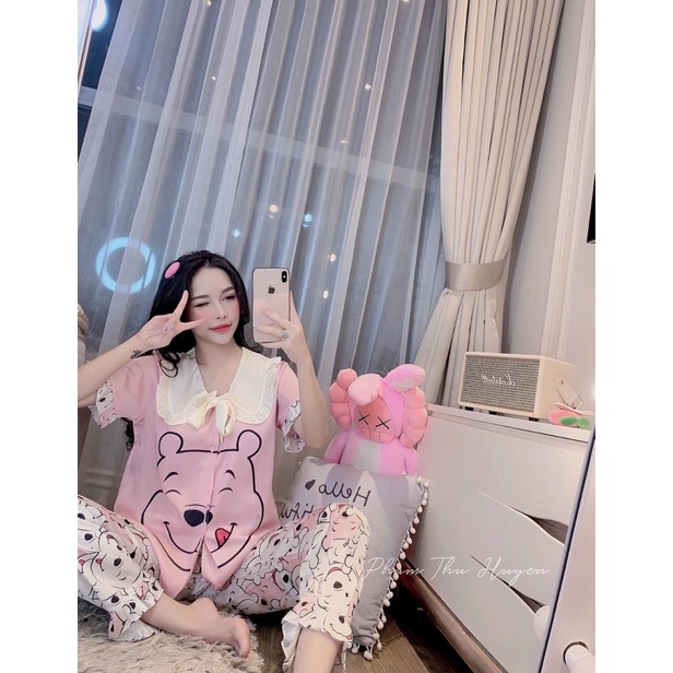 Pijama- Đồ bộ mặc nhà tay ngắn quần dài xinh xắn ạ🥰 | BigBuy360 - bigbuy360.vn
