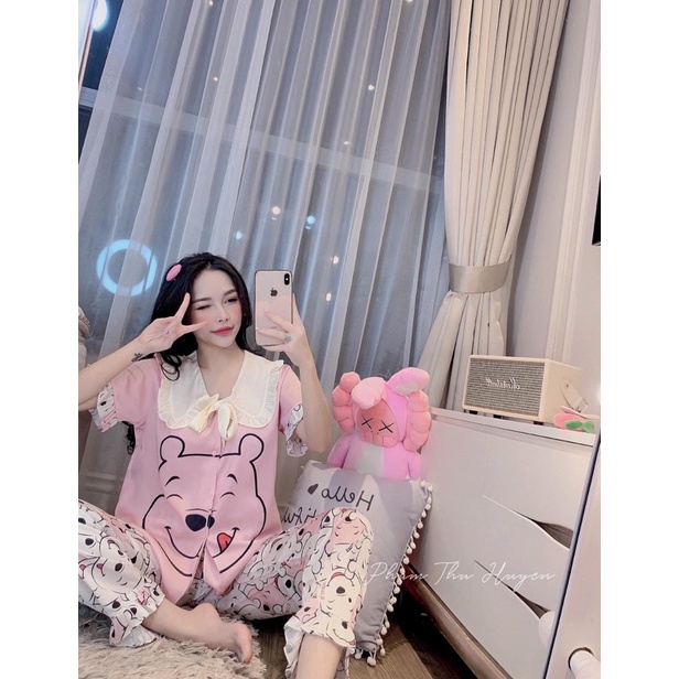 Pijama- Đồ bộ mặc nhà tay ngắn quần dài xinh xắn ạ🥰