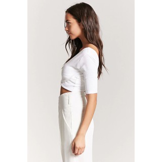 Áo croptop đắp chéo ngực F21 auth