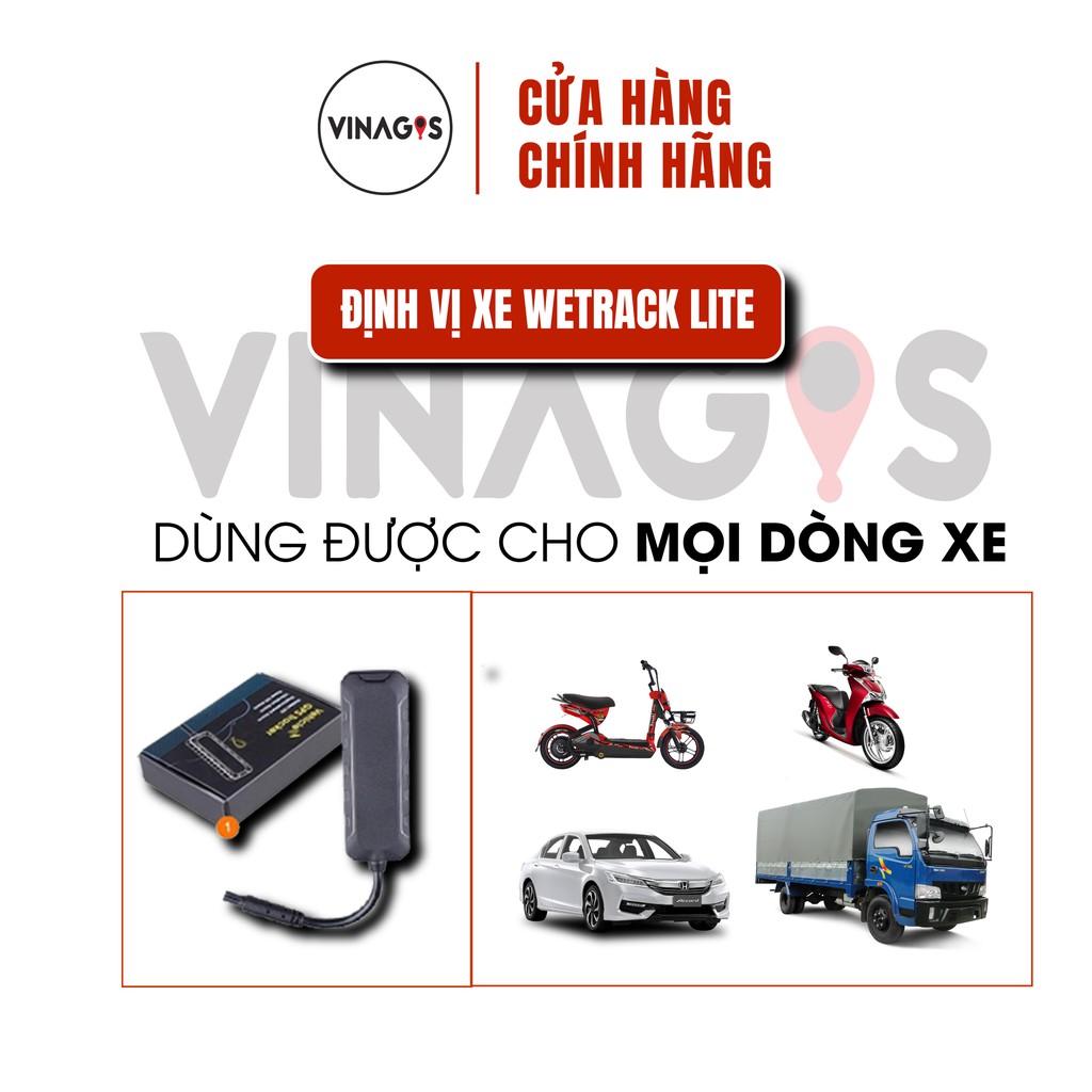 Định Vị xe máy ô tô GPS  chống trộm, nhỏ gọn giấu kín, hàng chính hãng freeship GPS, giá rẻ - Wetrack lite