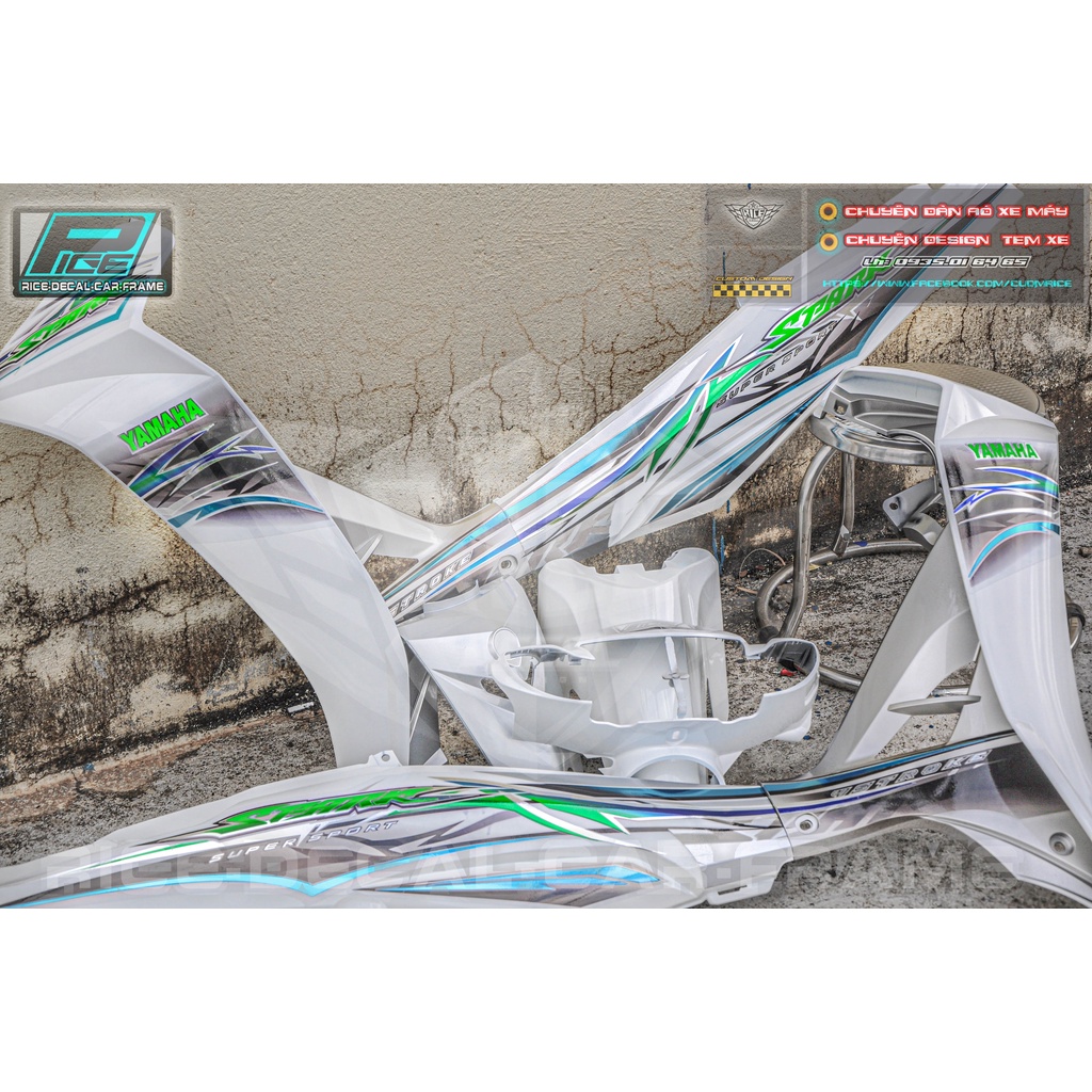 Tem Sirius  Chữ Spark Trắng Sấm sét Xanh titan Chữ Sprrak