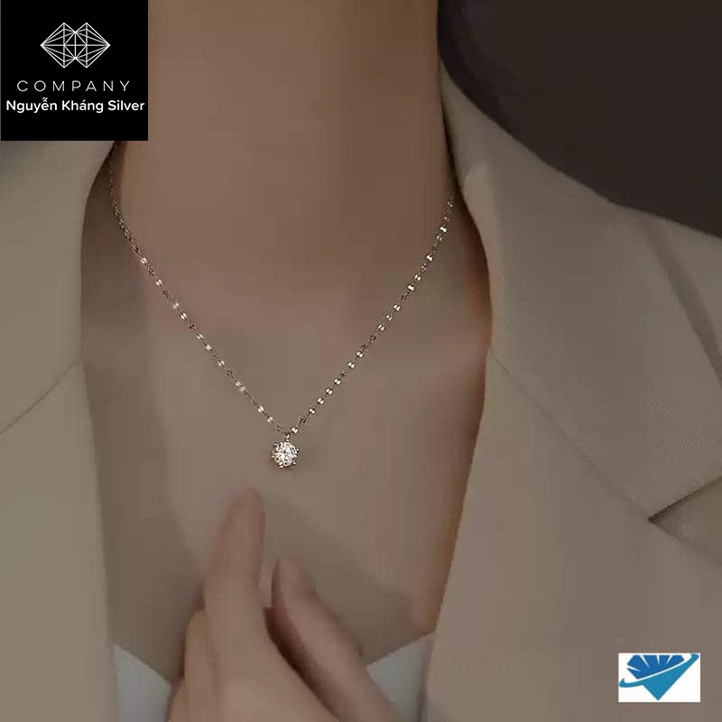DÂY CHUYỀN BẠC MẶT ĐÁ NHỎ XINH, BẠC NGUYỄN KHÁNG, PHỤ KIỆN THỜI TRANG