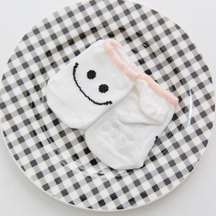Vớ Cotton Chống Trượt Hình Mặt Cười Cho Bé Sơ Sinh Từ 0-3 Tuổi