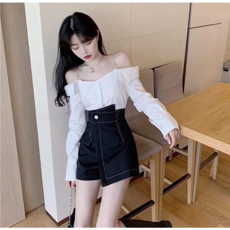 Quần giả váy viền nổi🧡🧡🧡 chất kaki lưng siêu cao đủ size