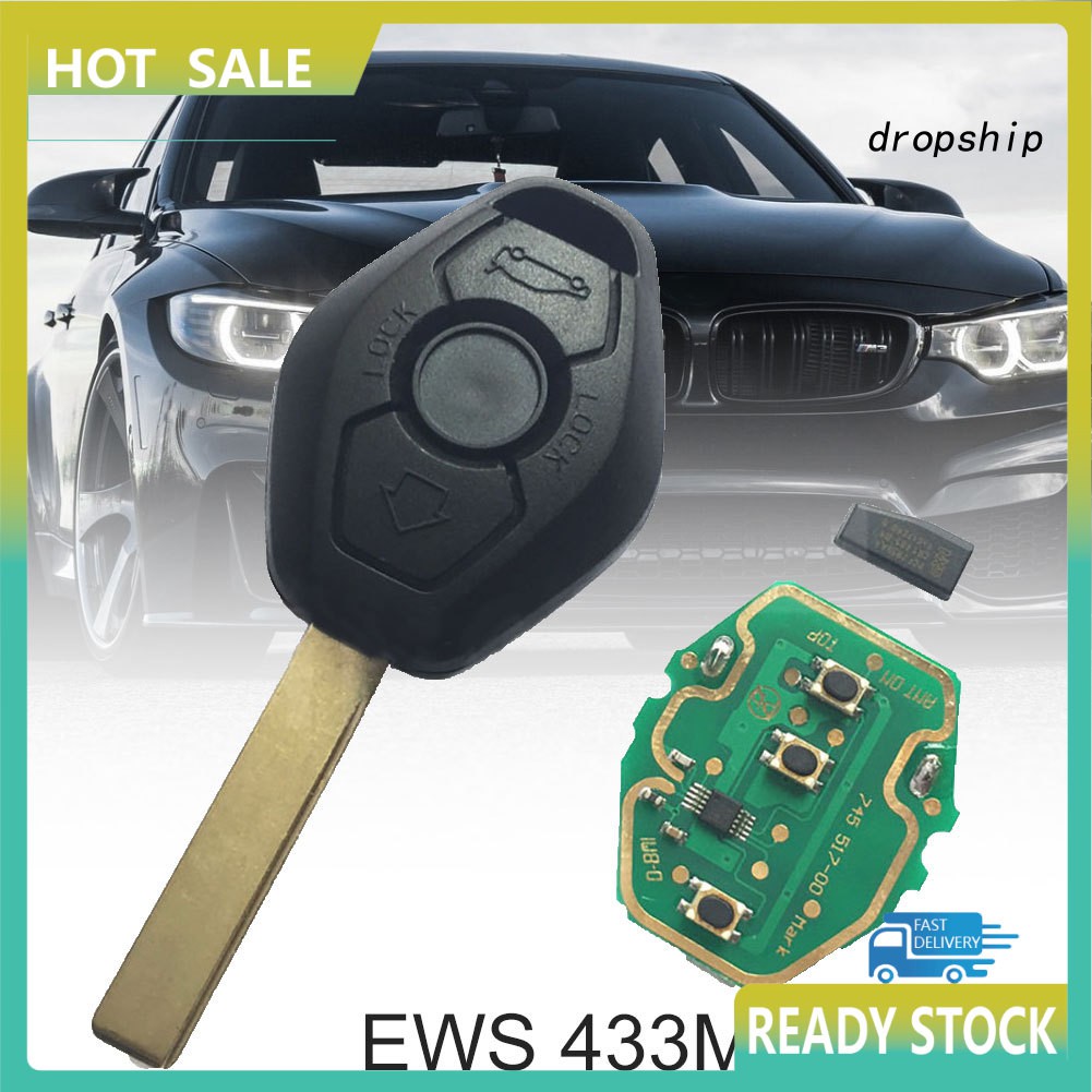 Chìa Khóa Điều Khiển Từ Xa 3 Nút 433mhz Id44 Chip Cho Dòng Bmw E46 E39 3 5 7 Series Hiện Đại