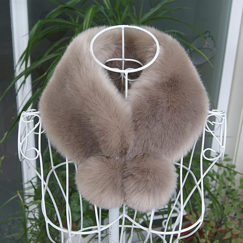 Khăn Choàng Cổ Lông Thỏ Nhân Tạo Dày Dặn Ấm Áp Thời Trang Hàn Quốc Cho Nữ