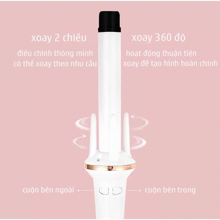 Máy uốn tóc mini đường kính uốn 28mm, máy uốn tóc tự xoay chất liệu gốm sứ cao cấp, Tóc đẹp chỉ sau 5 phút sammi shop