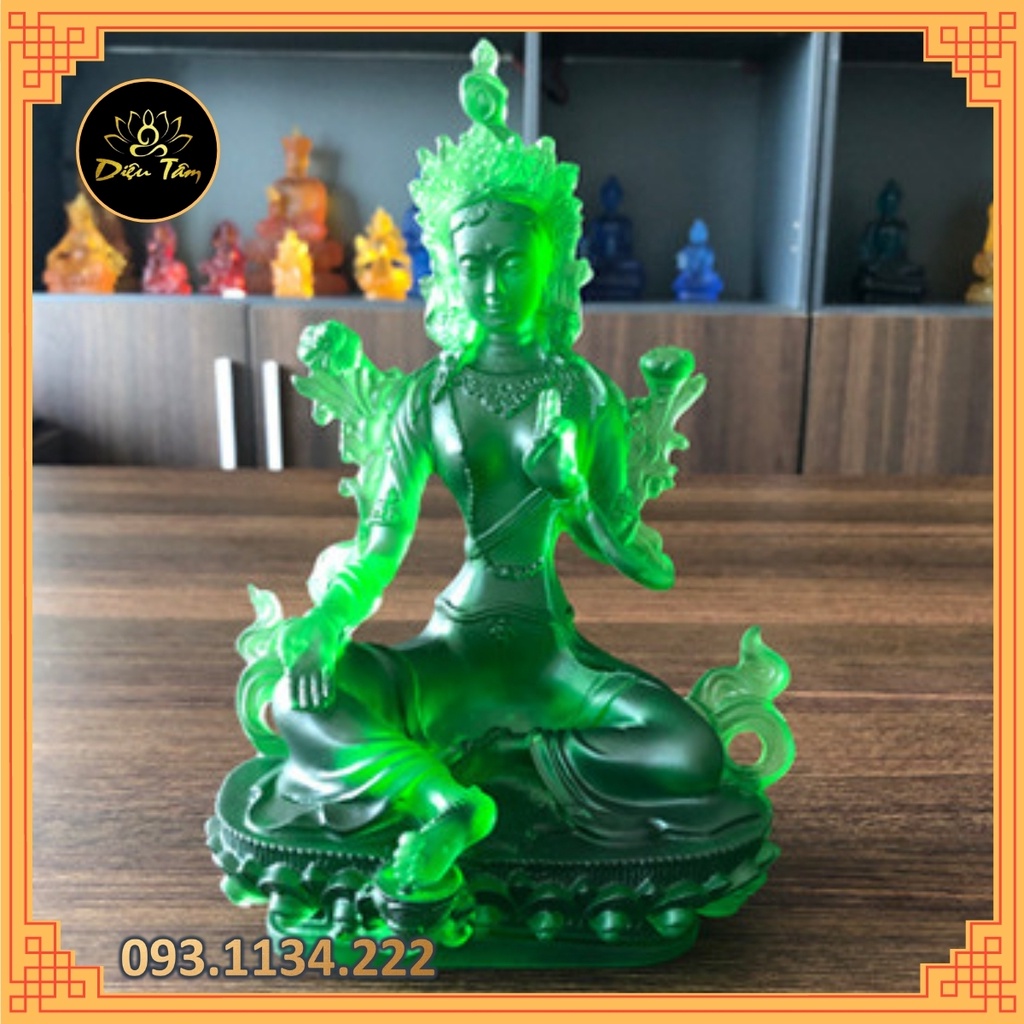 Tượng phật Lục Độ phật mẫu - tượng Đức Tara Xanh đồ thờ cúng phong thủy Mật tông Diệu Tâm