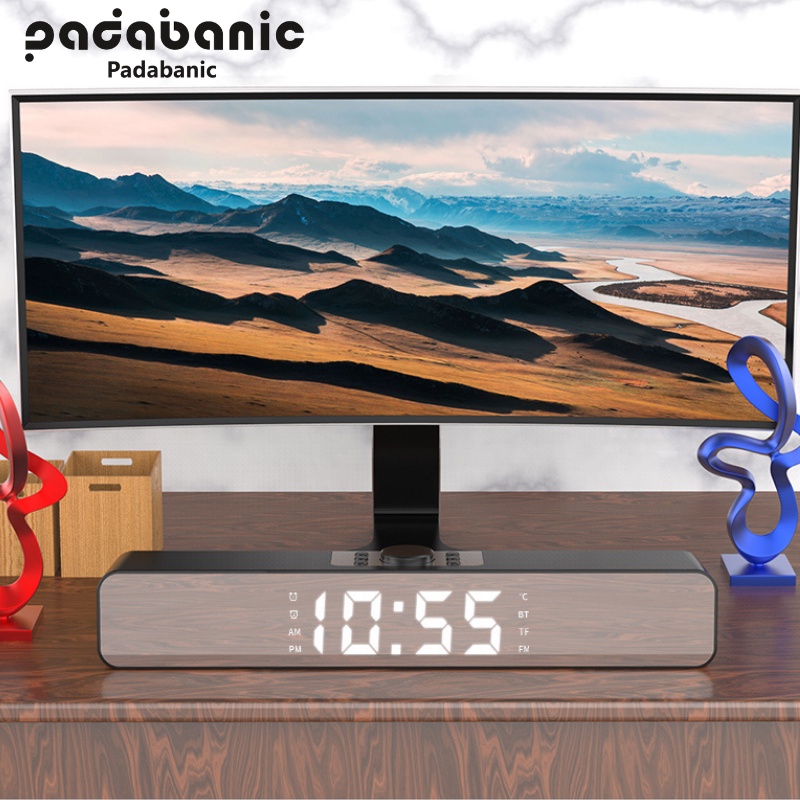 [ Bảo Hành ] Loa Bluetooth Padabanic MP3  Đa Năng Kiêm Đồng Hồ Báo Thức Nghe Đài FM Pin 1400mAh Nghe Nhạc ~8 Tiếng