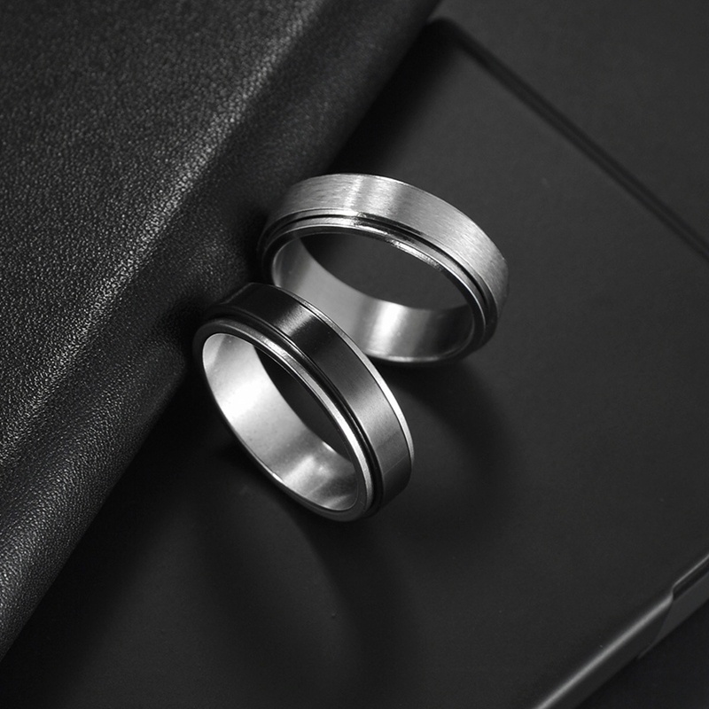 Nhẫn Xoay Bằng Thép Không Gỉ Cho Nam Và Nữ