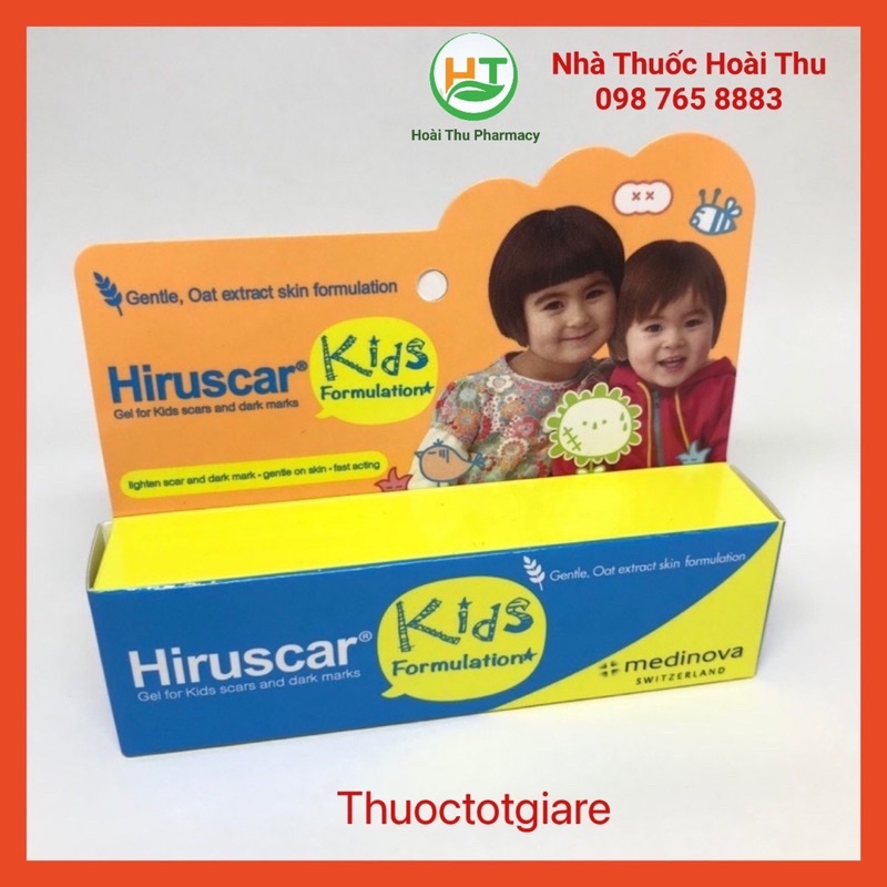 Hiruscar Kids - Gel chăm sóc sẹo,vết thâm,ngứa do côn trùng cắn ( dành cho bé )