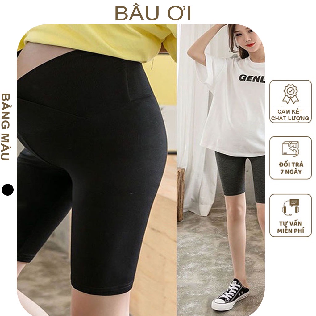[BAUOI Q03 ] QUẦN BẦU LỬNG CẠP CHÉO CHẤT COTTON CO GIÃN 4 CHIỀU CÓ CHUN CHỈNH BỤNG - QUẦN BẦU LEGGING FREE SIZE