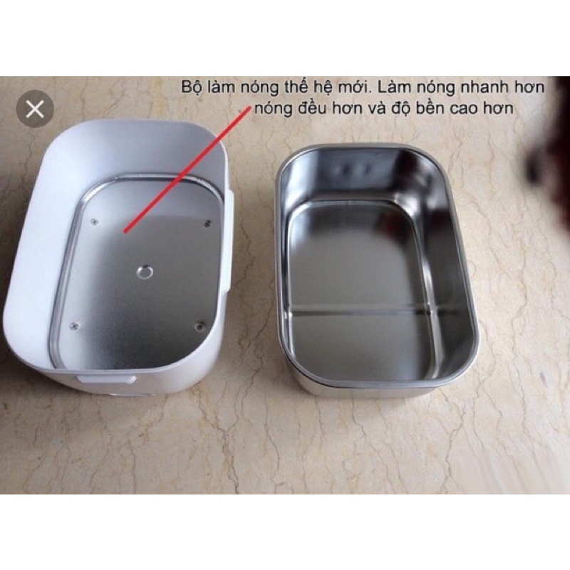 Hộp cơm hâm nóng ruột inox cắm điện ( inox 304)