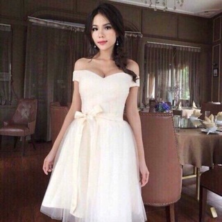 ĐẦM BẸT VAI CỘT EO ( có quay clip thật )