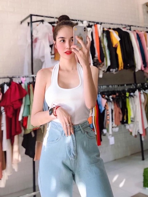 áo yếm hở lưng áo kiểu croptop tròng cổ sexy