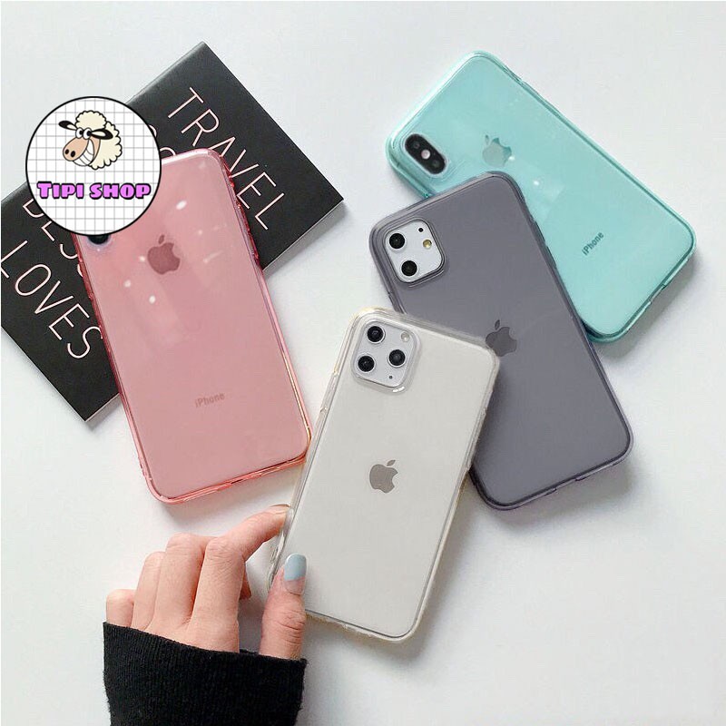 Ốp iphone - Ốp Lưng Pastel Trong Suốt Cao Cấp