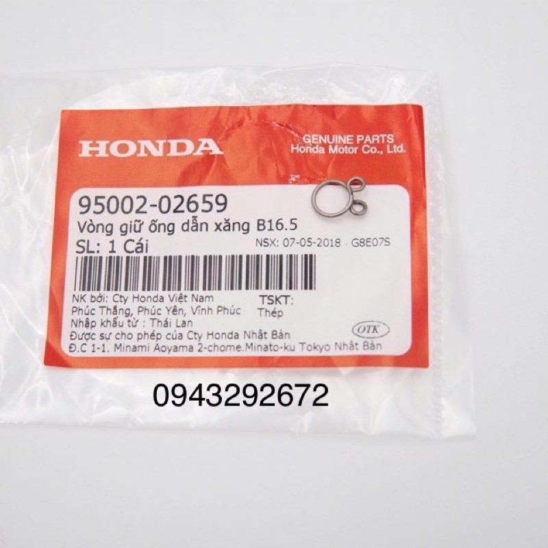 Kẹp ống thông hơi chế hòa khí b16.5 Honda