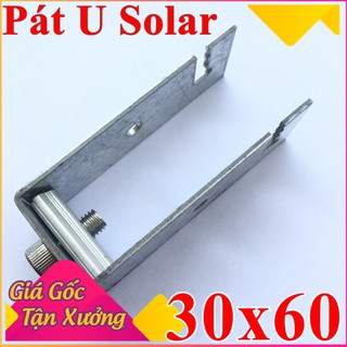 Pát u3060 kẹp dưới pin mặt trời - size u30x60 - solar panel