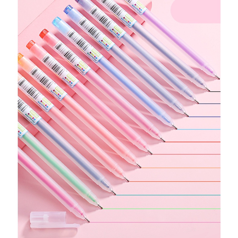 Bút mực gel nét 0.5mm Resun B18 nhiều màu ghi chép mượt mà cho học sinh, văn phòng