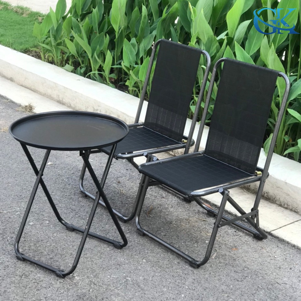Bộ 4 ghế 1 Bàn sắt đen, lưng thấp 75cm, không trày sơn theo thời gian, sử dung trong quán cafe trà sữa