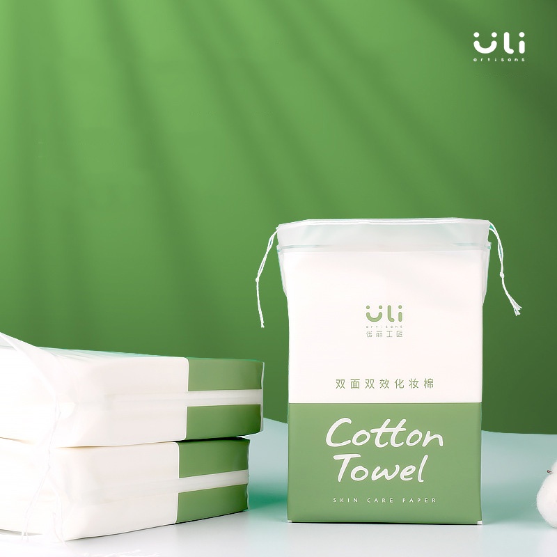 Bông Tẩy Trang ULI Cotton Pads 3 Lớp Cao Cấp Túi Hàng 200 Miếng