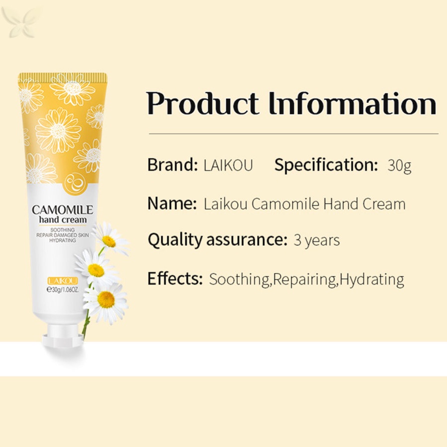 Kem dưỡng tay Camomile Sửa chữa làm dịu da hư tổn Dưỡng ẩm Chăm sóc tay 30g