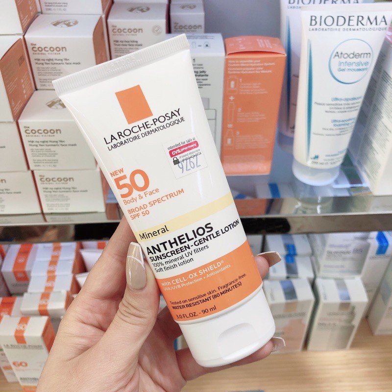 Kem Chống Nắng La Roche-Posay Mineral Anthelios Sunscreen-Gentle Lotion SPF 50 Body & Face ( 90mL )
