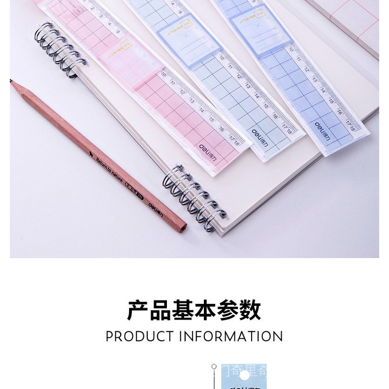 Thước Nhựa Thẳng Trong Suốt 18cm Đo Lường Đa Ứng Dụng