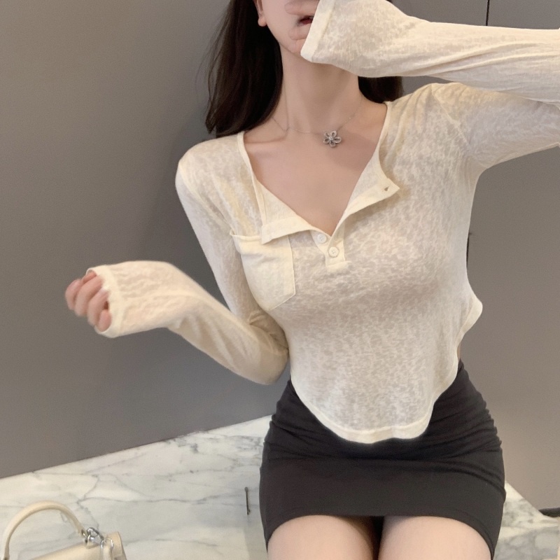 Áo Thun Dáng Ôm Thời Trang Mùa Hè Quyến Rũ Dễ Phối Đồ