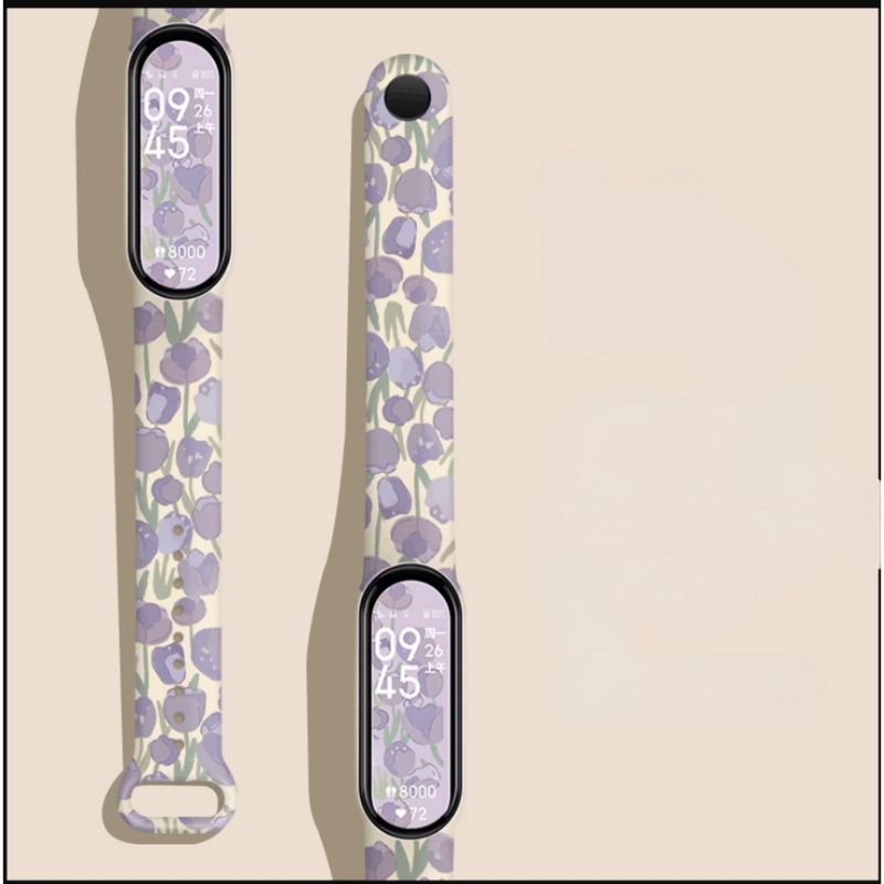 Miband 7 - Dây đeo họa tiết hoa cỏ dành cho Xiaomi Miband 7/ Mi band 7