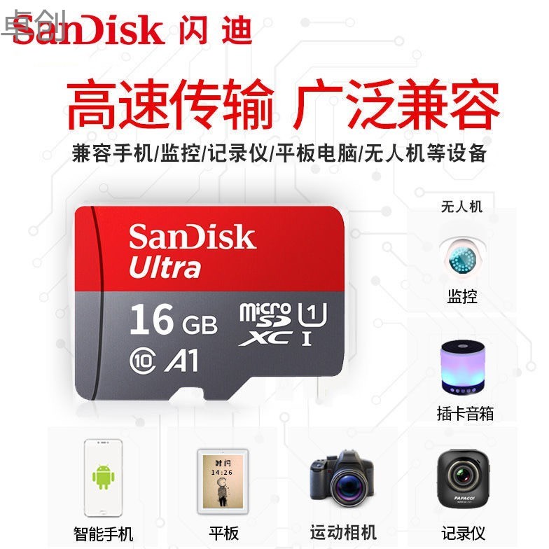 Thẻ Nhớ Sandisk 16gb Màu Đỏ