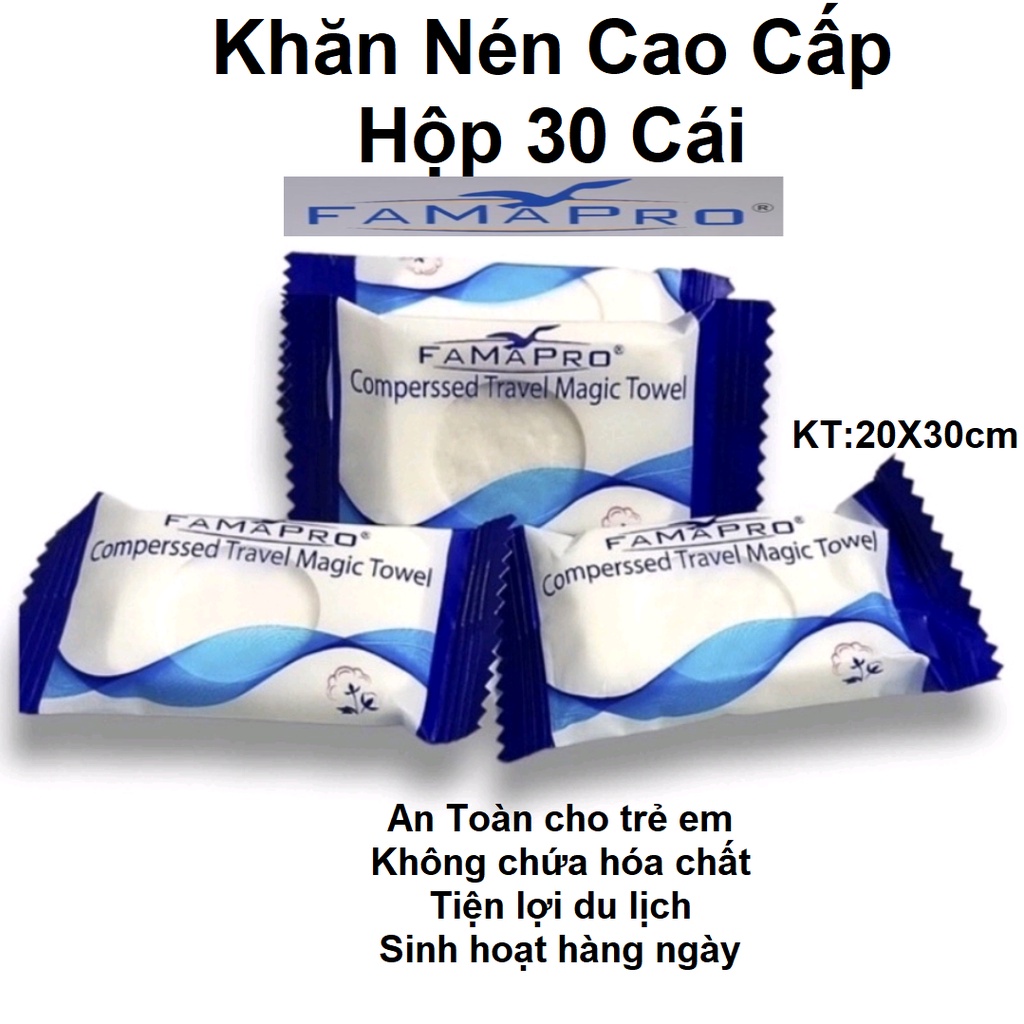 Khăn Giấy Nén Dạng Viên Kẹo Famapro Rất Tiện Khi Đi Du Lịch, Đi Chơi, Đi Làm