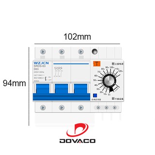 Aptomat hẹn giờ tắt đếm ngược công suất lớn 63A - 220V