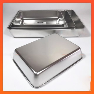 Khay Sâu Inox 304 Chữ Nhật Nhiều Size - Hàng Cao Cấp